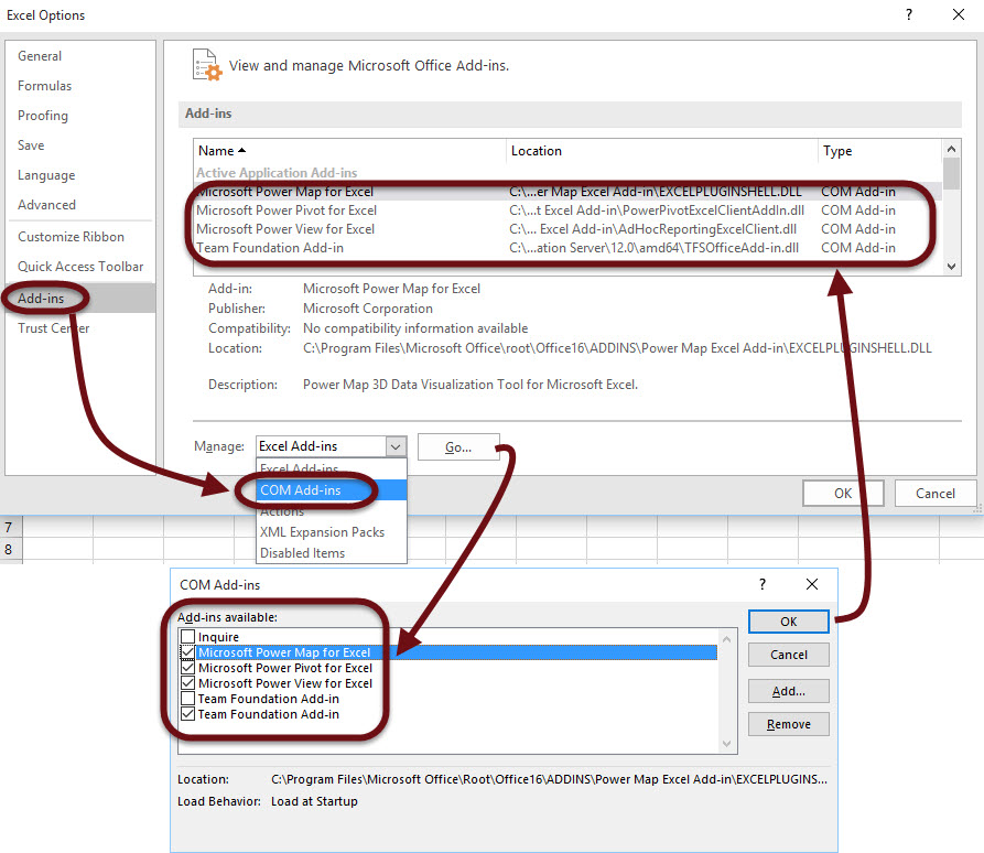 Where’s Power BI In Excel 2016? – Think About IT